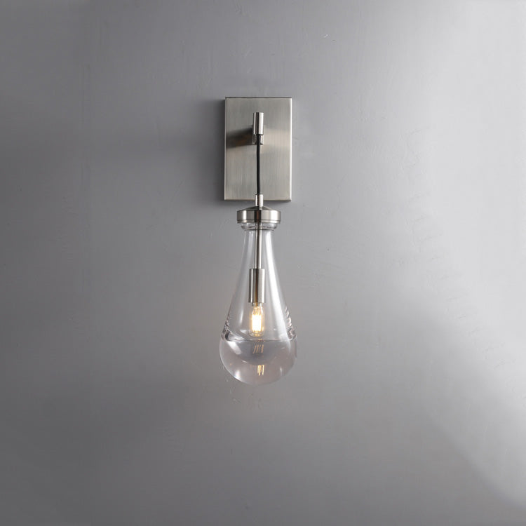 Raindrop Sconce Satin Nickel