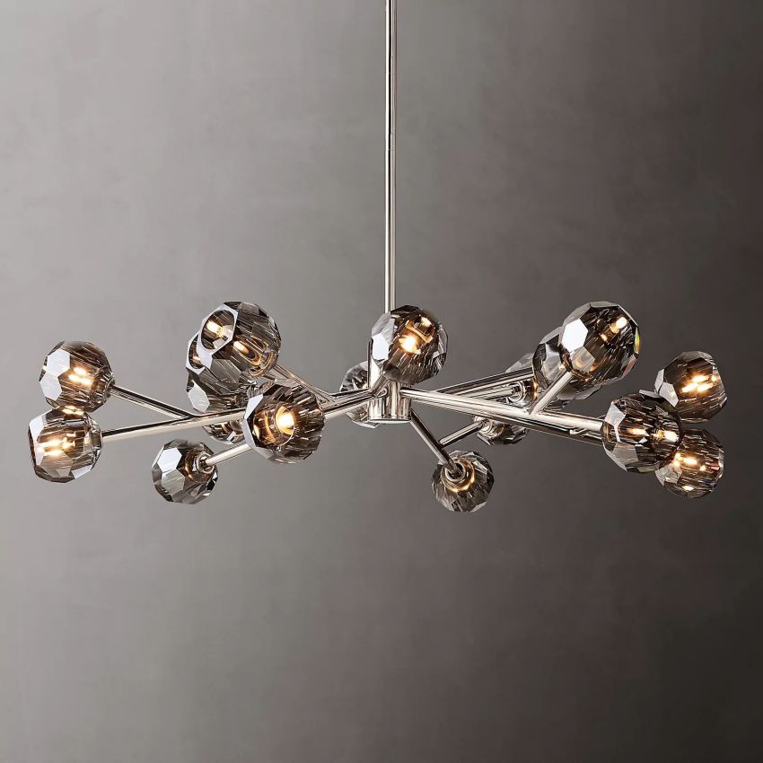 Belle De Crystal Ball Round Chandelier 48