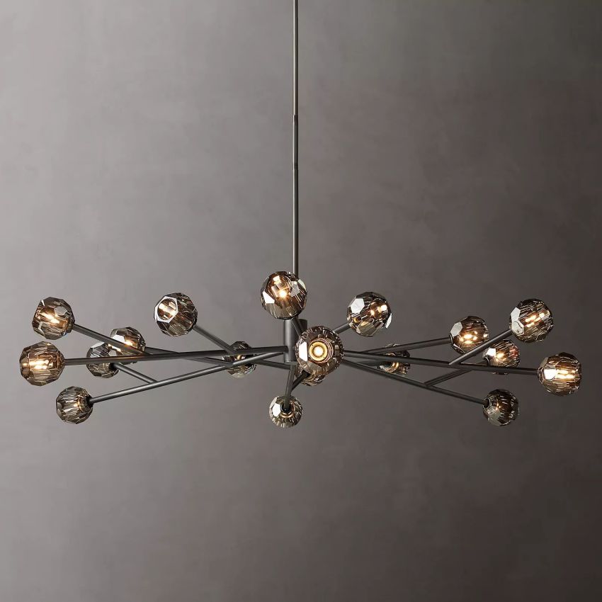 Belle De Crystal Ball Round Chandelier 72