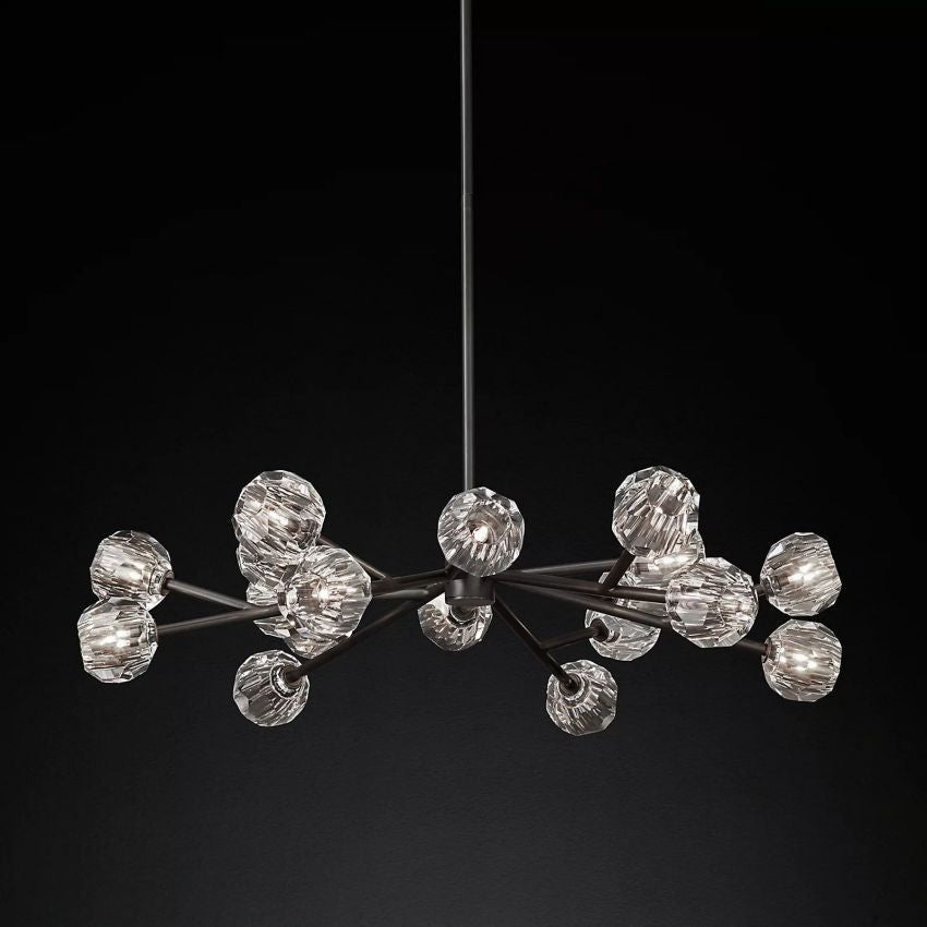 Belle De Crystal Ball Round Chandelier 48