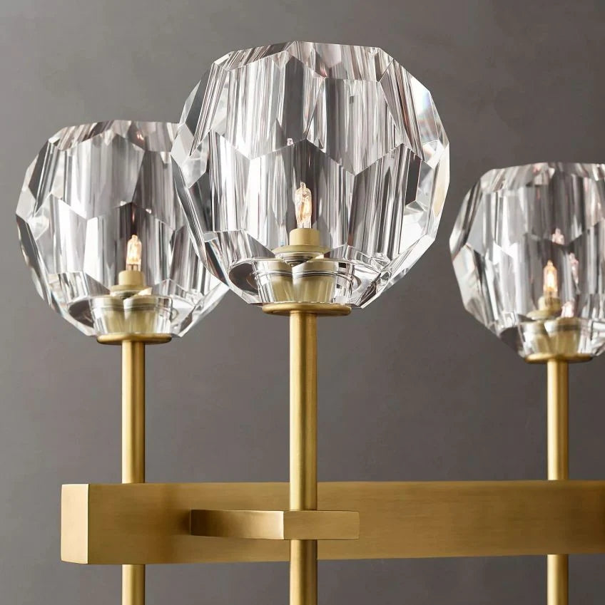 Belle De Crystal Double Linear Chandelier W 60