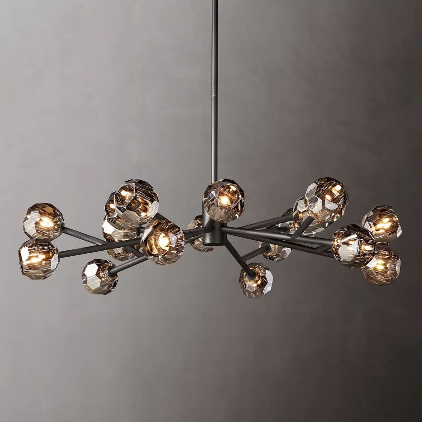 Belle De Crystal Ball Round Chandelier 48