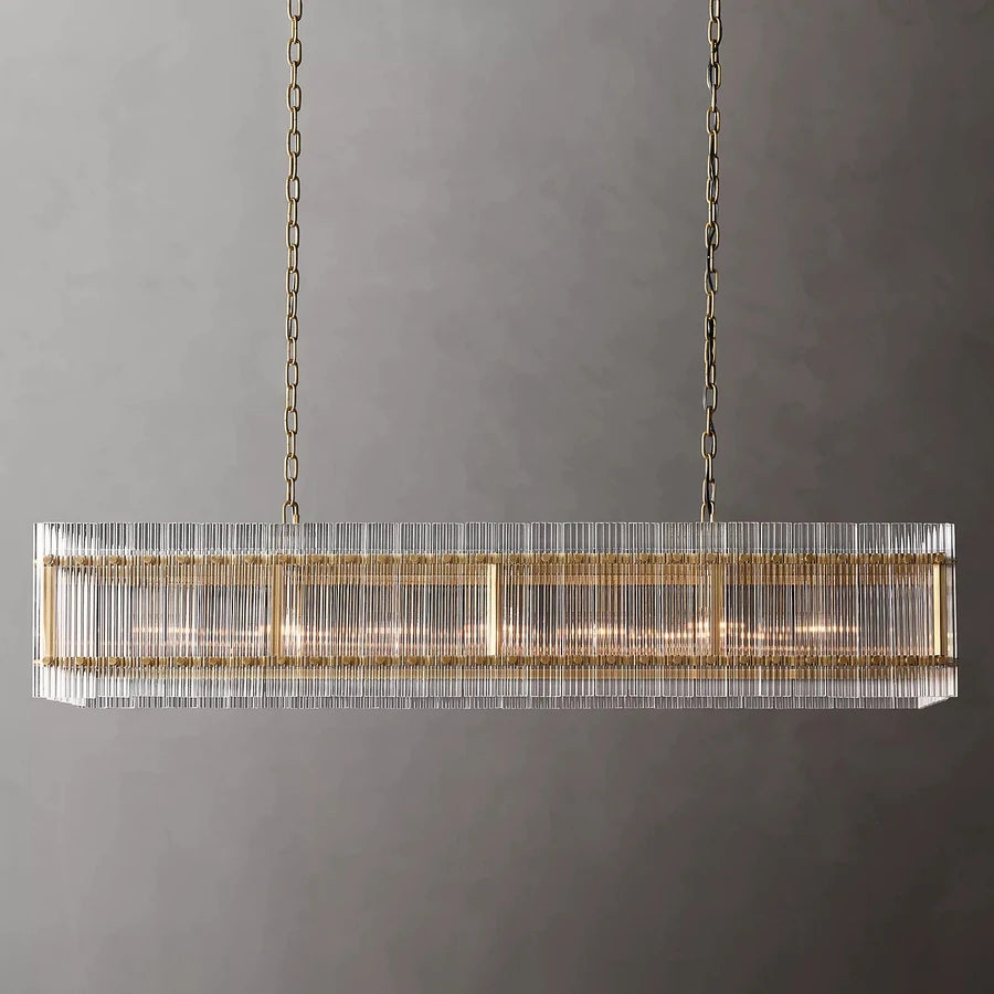 Marcia Glass Rectangular Chandelier 54