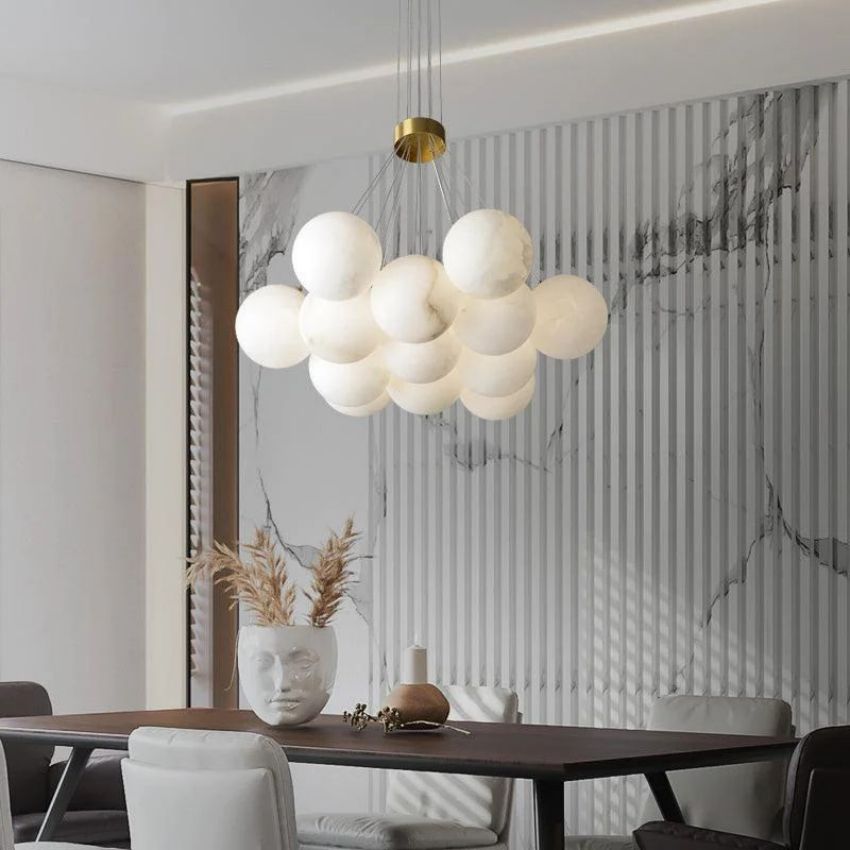 Alabaster Globe Ceiling Pendant Light