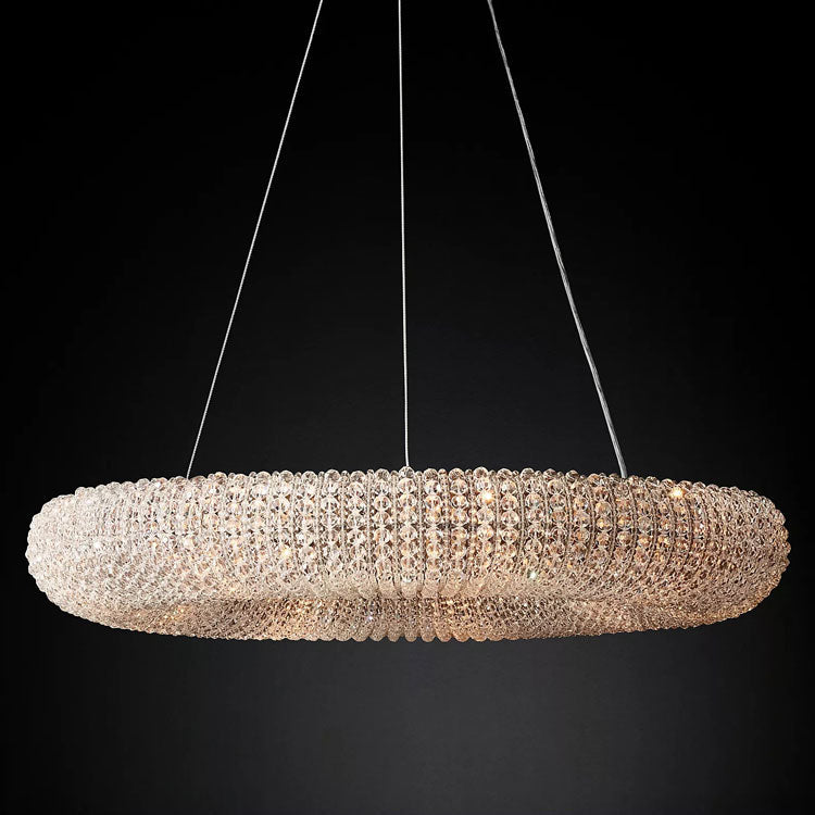 Luxury Crystal Halo Round Chandelier