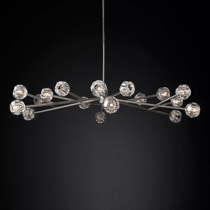 Belle De Crystal Ball Round Chandelier 72