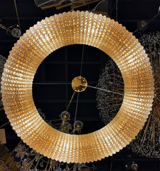 Luxury Crystal Halo Round ChandelierBlack