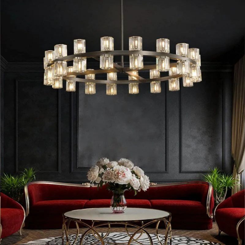 Industrial Round Crystal Chandelier30D