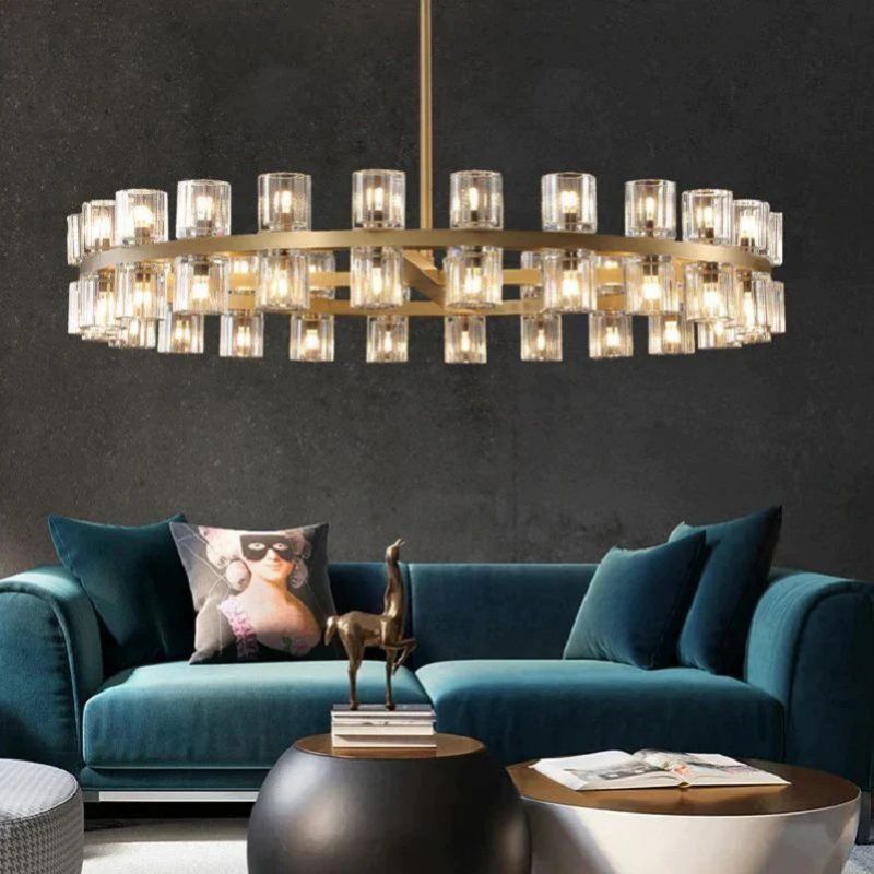 Industrial Round Crystal Chandelier30D