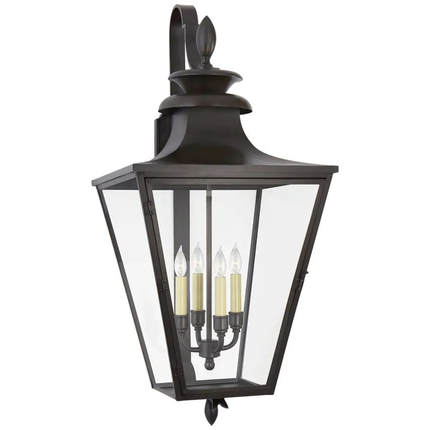 Abel Large Bracketed Lantern Wall Sconce Outdoor