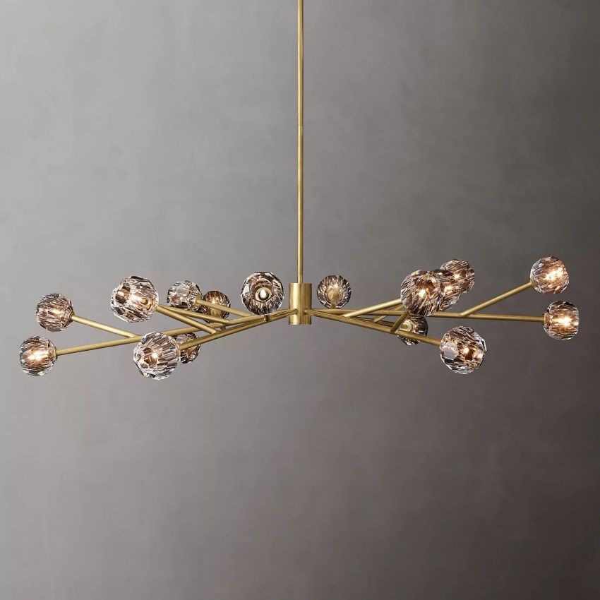 Belle De Crystal Ball Round Chandelier 72