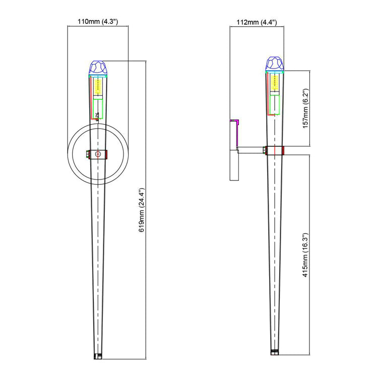 Artemis Torch Crystal Sconce