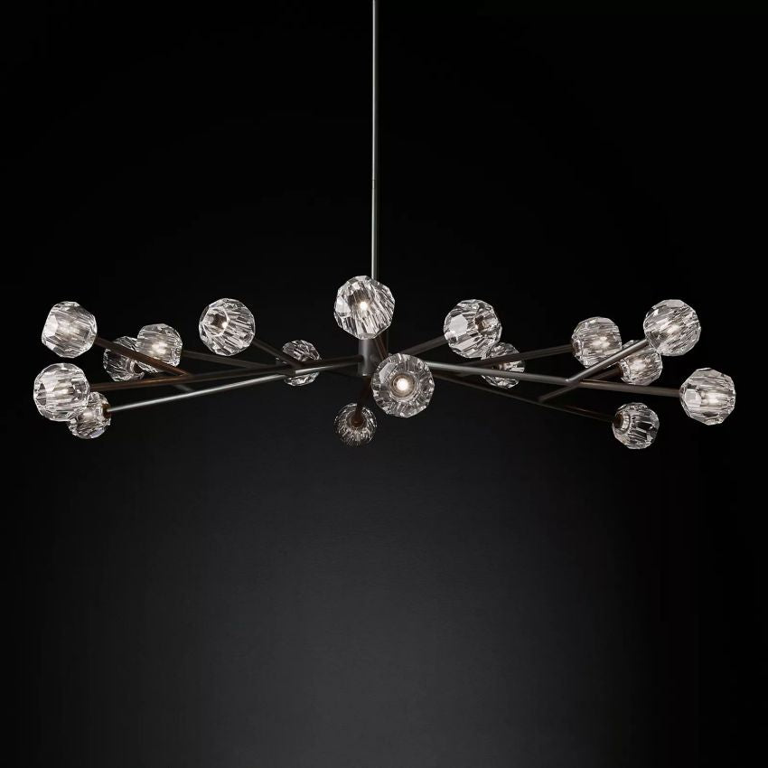 Belle De Crystal Ball Round Chandelier 72