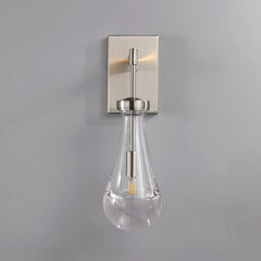 Raindrop Sconce Satin Nickel